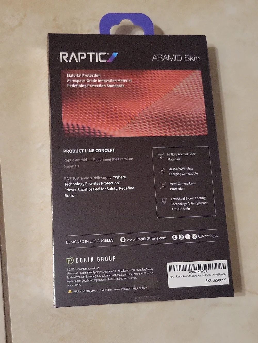 New Raptic Aramid Skin Phone Case For iPhone 17 Pro Max